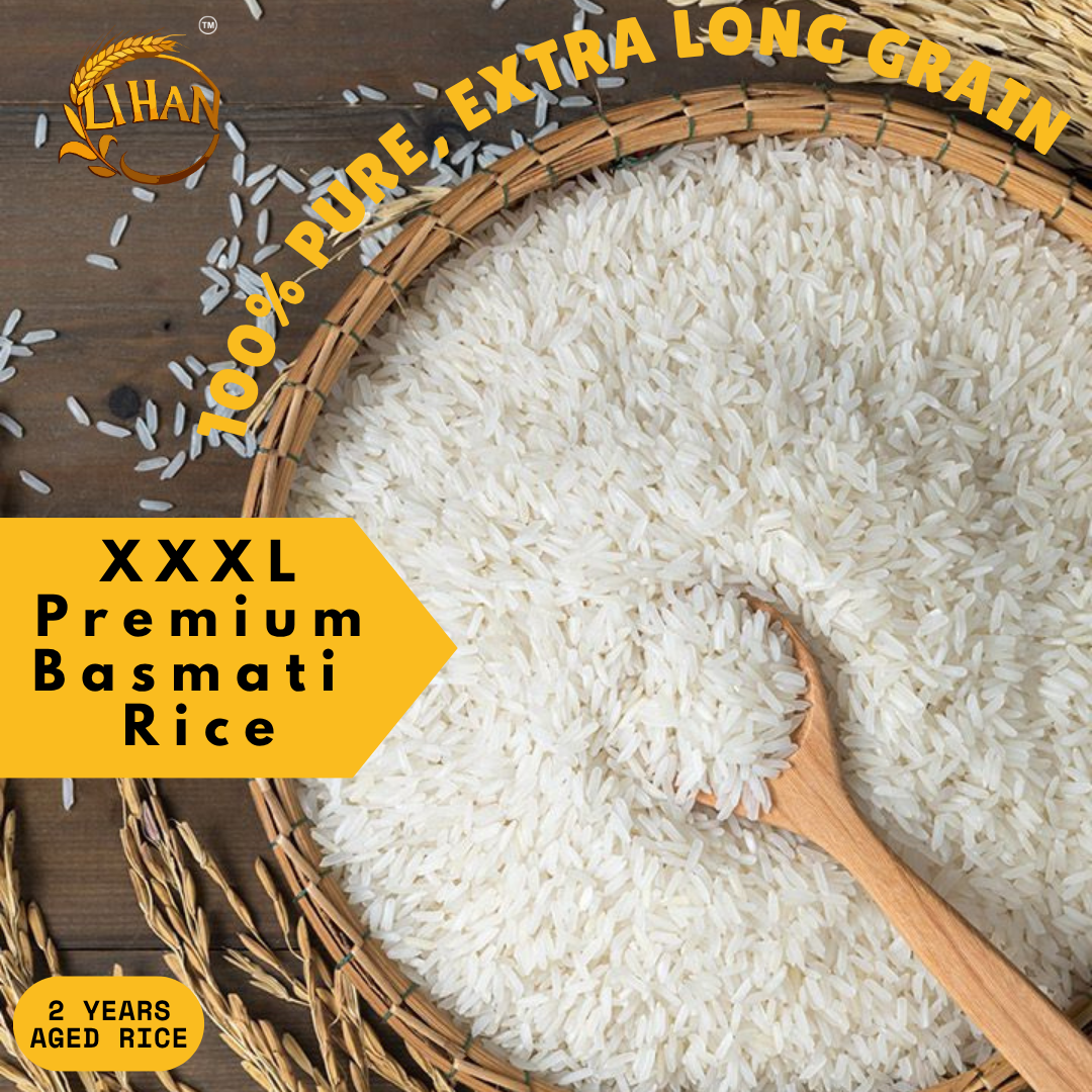 Lihan Supreme XXXL Basmati Rice, 1kg (Pack of 3) – Premium Aged Long Grain | Extra Long, Fluffy & Aromatic | Ideal for Biryani, Pulao & Daily Meals